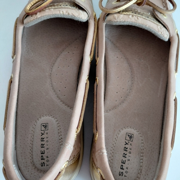 SOLD SOLD SOLD Linen Eyelet Gold/Tan Boat Shoes - Picture 7 of 15